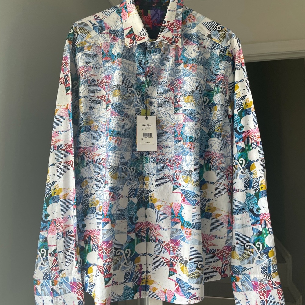 Brand NEW Robert graham large men’s shirt